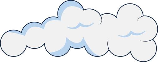 Clouds Element Isolated on White Background. Simple Cute Cartoon Design, Flat Style Illustration. vector
