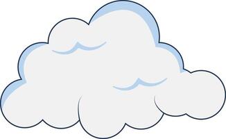 Clouds Element Isolated on White Background. Simple Cute Cartoon Design, Flat Style Illustration. vector