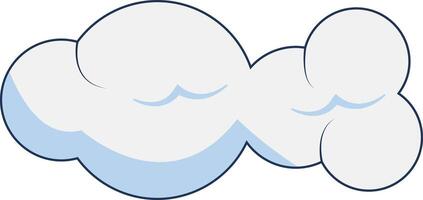 Clouds Element Isolated on White Background. Simple Cute Cartoon Design, Flat Style Illustration. vector