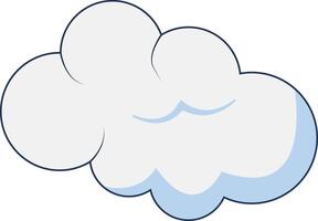 Clouds Element Isolated on White Background. Simple Cute Cartoon Design, Flat Style Illustration. vector