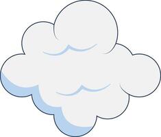 Clouds Element Isolated on White Background. Simple Cute Cartoon Design, Flat Style Illustration. vector