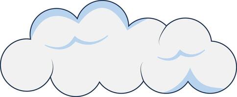 Clouds Element Isolated on White Background. Simple Cute Cartoon Design, Flat Style Illustration. vector