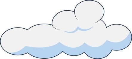 Clouds Element Isolated on White Background. Simple Cute Cartoon Design, Flat Style Illustration. vector