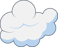 Clouds Element Isolated on White Background. Simple Cute Cartoon Design, Flat Style Illustration. vector