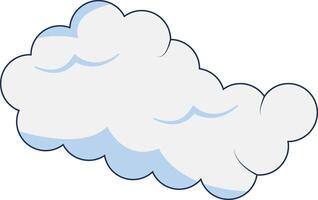 Clouds Element Isolated on White Background. Simple Cute Cartoon Design, Flat Style Illustration. vector