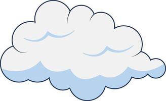 Clouds Element Isolated on White Background. Simple Cute Cartoon Design, Flat Style Illustration. vector