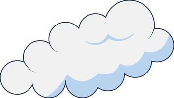 Clouds Element Isolated on White Background. Simple Cute Cartoon Design, Flat Style Illustration. vector