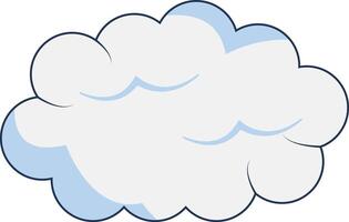 Clouds Element Isolated on White Background. Simple Cute Cartoon Design, Flat Style Illustration. vector