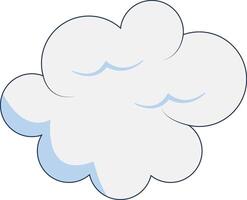 Clouds Element Isolated on White Background. Simple Cute Cartoon Design, Flat Style Illustration. vector