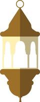 Illustration of Ramadan Kareem Lantern. in Flat Style. vector