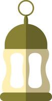 Illustration of Ramadan Kareem Lantern. in Flat Style. vector