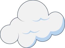 Clouds Element Isolated on White Background. Simple Cute Cartoon Design, Flat Style Illustration. vector