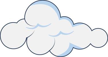 Clouds Element Isolated on White Background. Simple Cute Cartoon Design, Flat Style Illustration. vector