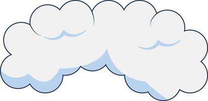 Clouds Element Isolated on White Background. Simple Cute Cartoon Design, Flat Style Illustration. vector