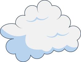 Clouds Element Isolated on White Background. Simple Cute Cartoon Design, Flat Style Illustration. vector
