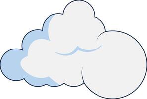 Clouds Element Isolated on White Background. Simple Cute Cartoon Design, Flat Style Illustration. vector