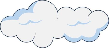 Clouds Element Isolated on White Background. Simple Cute Cartoon Design, Flat Style Illustration. vector