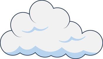 Clouds Element Isolated on White Background. Simple Cute Cartoon Design, Flat Style Illustration. vector