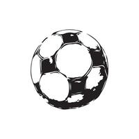 Isolated Realistic Soccer Ball black and white color vector