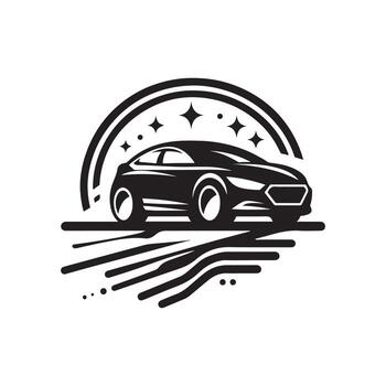 Ilustración de diseño de silueta de coche vector