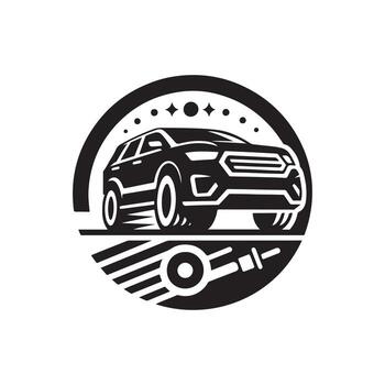 Ilustración de diseño de silueta de coche vector