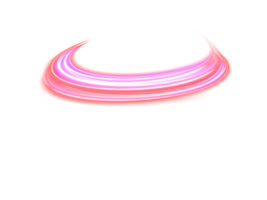 Glowing neon spiral circle. Realistic round light flares. Neon color glowing circle sparkling particles. Luminous glowing speed lines. Glowing neon light effect. Abstract motion line. Light trail wave png