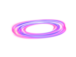 Glowing neon spiral circle. Realistic round light flares. Neon color glowing circle sparkling particles. Luminous glowing speed lines. Glowing neon light effect. Abstract motion line. Light trail wave png