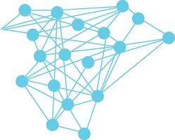 Network connection with lines and dots. Social network concept vector