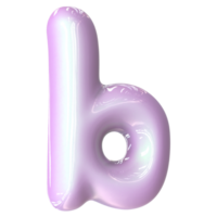 b Font Pink Color 3D Render png