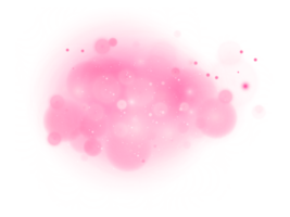Abstract light shine pink bokeh effect on transparent background. transparent lens flare spot light sparkles or shiny glittering glow beams for modern trendy design template png