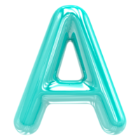 Font A Pink Color 3D Render png