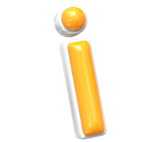3d render do Fonte Eu com branco e amarelo cor png