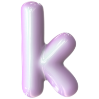 k Font Pink Color 3D Render png