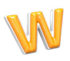 3D Render Of Font w With White And Yellow Color png