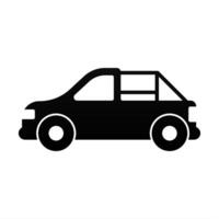 Flat car silhouette icon element asset design vector