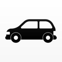 Flat car silhouette icon element asset design vector