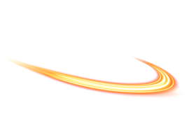 Luminous orange lines of speed. Light glowing effect neon . Abstract motion lines. Light trail wave, fire path trace line, car lights, optic fiber and incandescence curve twirl png