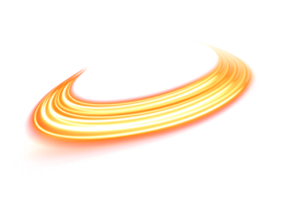 Luminous orange lines of speed. Light glowing effect neon . Abstract motion lines. Light trail wave, fire path trace line, car lights, optic fiber and incandescence curve twirl png