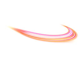 Luminous orange lines of speed. Light glowing effect neon . Abstract motion lines. Light trail wave, fire path trace line, car lights, optic fiber and incandescence curve twirl png