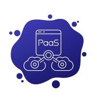 Paas line icon, Platform as a Service vector