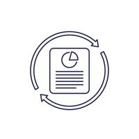 update report or document line icon vector