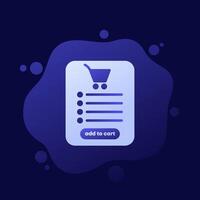 add to cart design vector