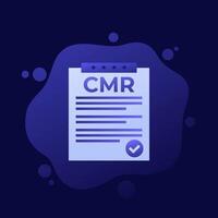 CMR, transport document icon, design vector
