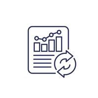 update report icon, line vector
