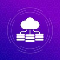 infrastructure icon with cloud, vector