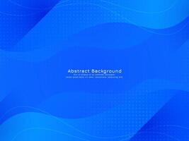 Abstract modern blue color wave style design background vector