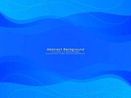 Blue color modern wave style design elegant background vector