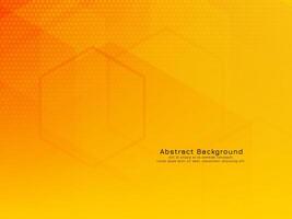 Abstract modern yellow color hexagon shapes background vector