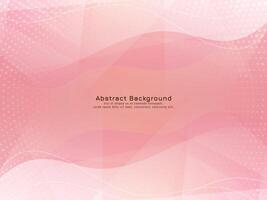 Abstract soft pink wave style geometric background vector