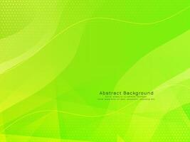 Glossy green modern wave style design background vector